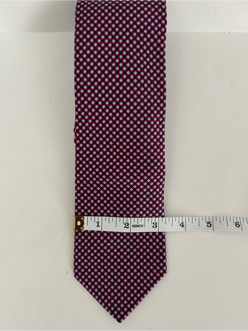 New Brooks Brothers Checkered Silk Tie - Picture 5 of 5